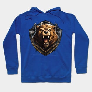 Angry Bear Shield Hoodie